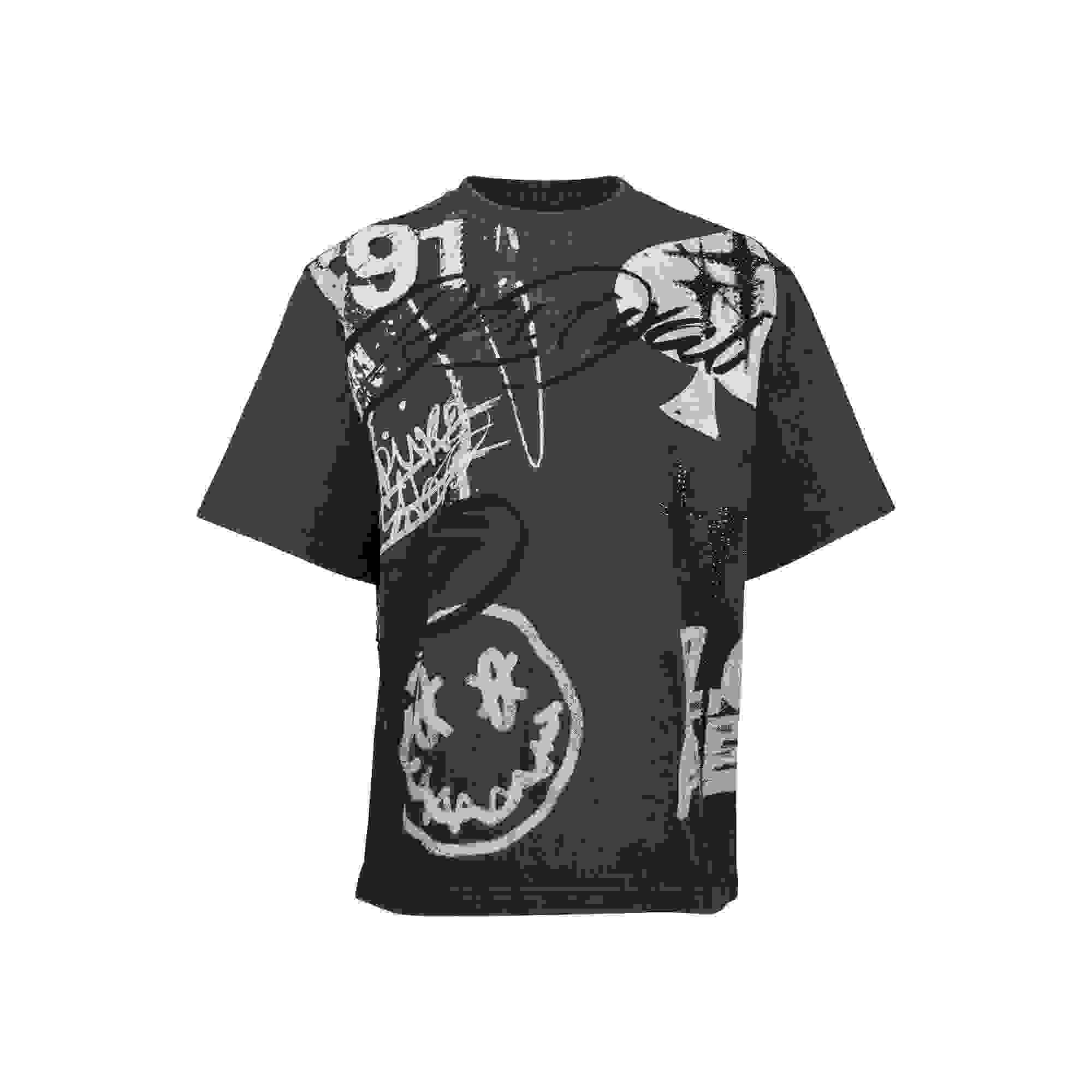 Smoke Rise Smiley Big Boys' Graphite Tee